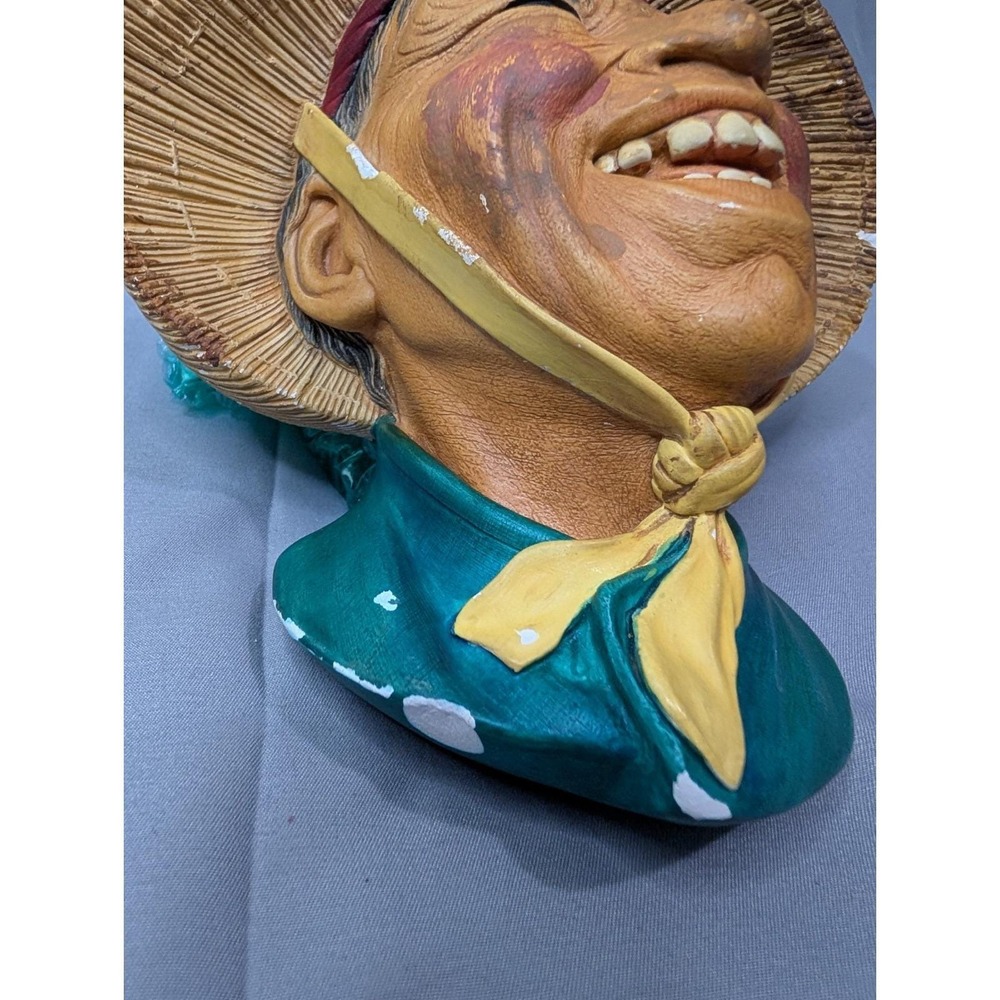 Vintage Bossons Coolie ChalkWare‎ Wall Mask (1963) Made In England - Picture 4 of 13